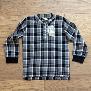 NWT Turtledove London Monochrome Plaid Top 5/6y